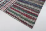 Chaput Patchwork Multi Renk Pamuk Üzerine Yün El Dokuma Kilim-252x307 - Görsel 4