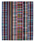 Chaput Patchwork Multi Renk Pamuk Üzerine Yün El Dokuma Kilim-250x307