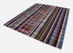 Chaput Patchwork Multi Renk Pamuk Üzerine Yün El Dokuma Kilim-250x307 - Görsel 2