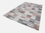 Chaput Patchwork Bej Renk Pamuk Üzerine Yün El Dokuma Kilim-248x369 - Görsel 2