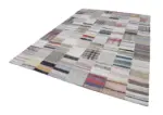 Chaput Patchwork Bej Renk Pamuk Üzerine Yün El Dokuma Kilim-248x338 - Görsel 2