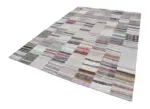 Chaput Patchwork Bej Renk Pamuk Üzerine Yün El Dokuma Kilim-246x352 - Görsel 2