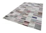 Chaput Patchwork Bej Renk Pamuk Üzerine Yün El Dokuma Kilim-248x370 - Görsel 2