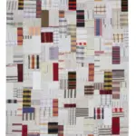 İnce Bez Patchwork Multi Pamuk Üzerine Yün El Dokuma Kilim-250x305
