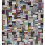 Chaput Patchwork Multi Renk Pamuk Üzerine Yün El Dokuma Kilim-299x404