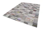 Chaput Patchwork Bej Renk Pamuk Üzerine Yün El Dokuma Kilim-302x399 - Görsel 2