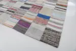 Chaput Patchwork Bej Renk Pamuk Üzerine Yün El Dokuma Kilim-302x400 - Görsel 4