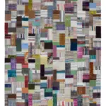 Chaput Patchwork Multi Renk Pamuk Üzerine Yün El Dokuma Kilim-300x401