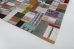 Chaput Patchwork Multi Renk Pamuk Üzerine Yün El Dokuma Kilim-300x401 - Görsel 4
