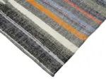 Chaput Çizgili Gri Renk Pagrk Üzerine Yün El Dokuma Kilim-185x316 - Görsel 4