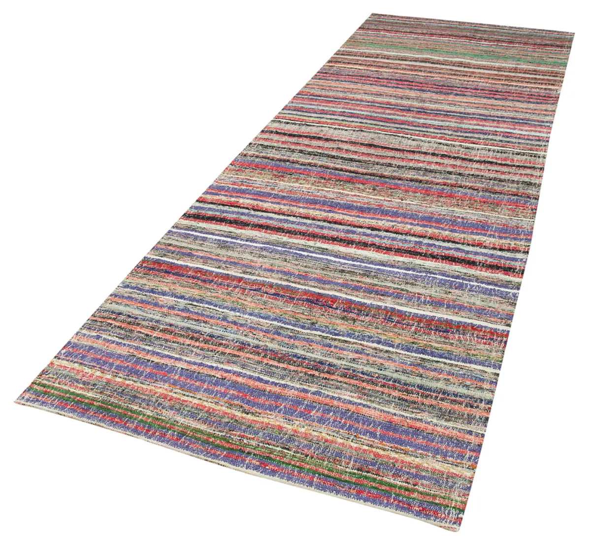 Anadolu Eskitme Multi Pamuk Üzerine Yün El Dokuma Kilim-115x350 - Görsel 3