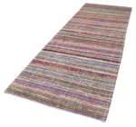 Anadolu Eskitme Multi Pamuk Üzerine Yün El Dokuma Kilim-115x350 - Görsel 3