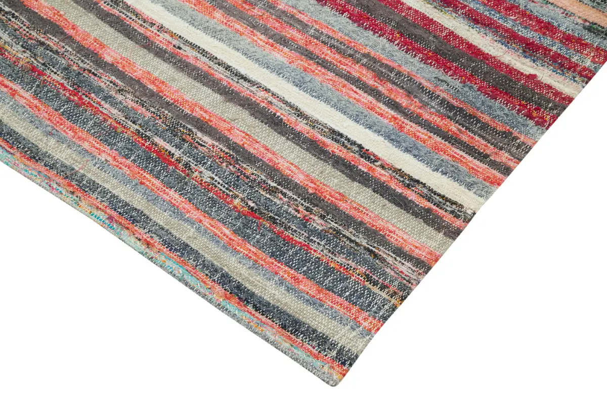 Anadolu Eskitme Multi Pamuk Üzerine Yün El Dokuma Kilim-115x348 - Görsel 4