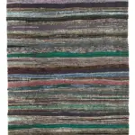 Anadolu Eskitme Gri Pamuk Üzerine Yün El Dokuma Kilim-154x369