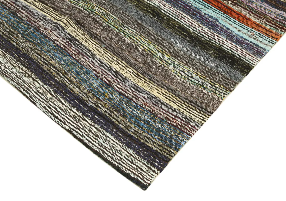 Anadolu Eskitme Gri Pamuk Üzerine Yün El Dokuma Kilim-154x369 - Görsel 4