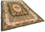 Moldovian Klasik Göbekli Siyah Pamuk Üzerine Yün El Dokuma Kilim-214x356 - Görsel 2