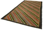 Moldovian Klasik Göbekli Siyah Pamuk Üzerine Yün El Dokuma Kilim-208x384 - Görsel 3