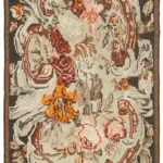 Moldovian Klasik Göbekli Siyah Pamuk Üzerine Yün El Dokuma Kilim-177x317