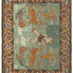 Moldovian Klasik Göbekli Kahverengi Pamuk Üzerine Yün El Dokuma Kilim-200x243