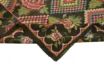 Moldovian Klasik Göbekli Siyah Pamuk Üzerine Yün El Dokuma Kilim-192x290 - Görsel 6