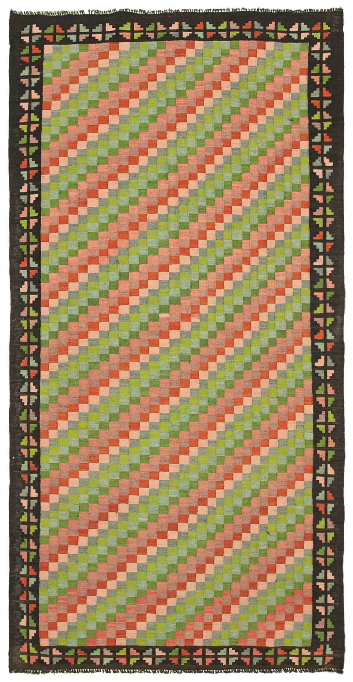 Rc_23340_1_Black_Rose_Kilim_Rugs Moldovian Klasik Göbekli Siyah Pamuk Üzerine Yün El Dokuma Kilim-160x317 - Görsel 1