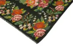 Moldovian Klasik Göbekli Siyah Pamuk Üzerine Yün El Dokuma Kilim-200x403 - Görsel 4