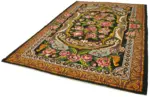 Moldovian Klasik Göbekli Siyah Pamuk Üzerine Yün El Dokuma Kilim-223x360 - Görsel 3