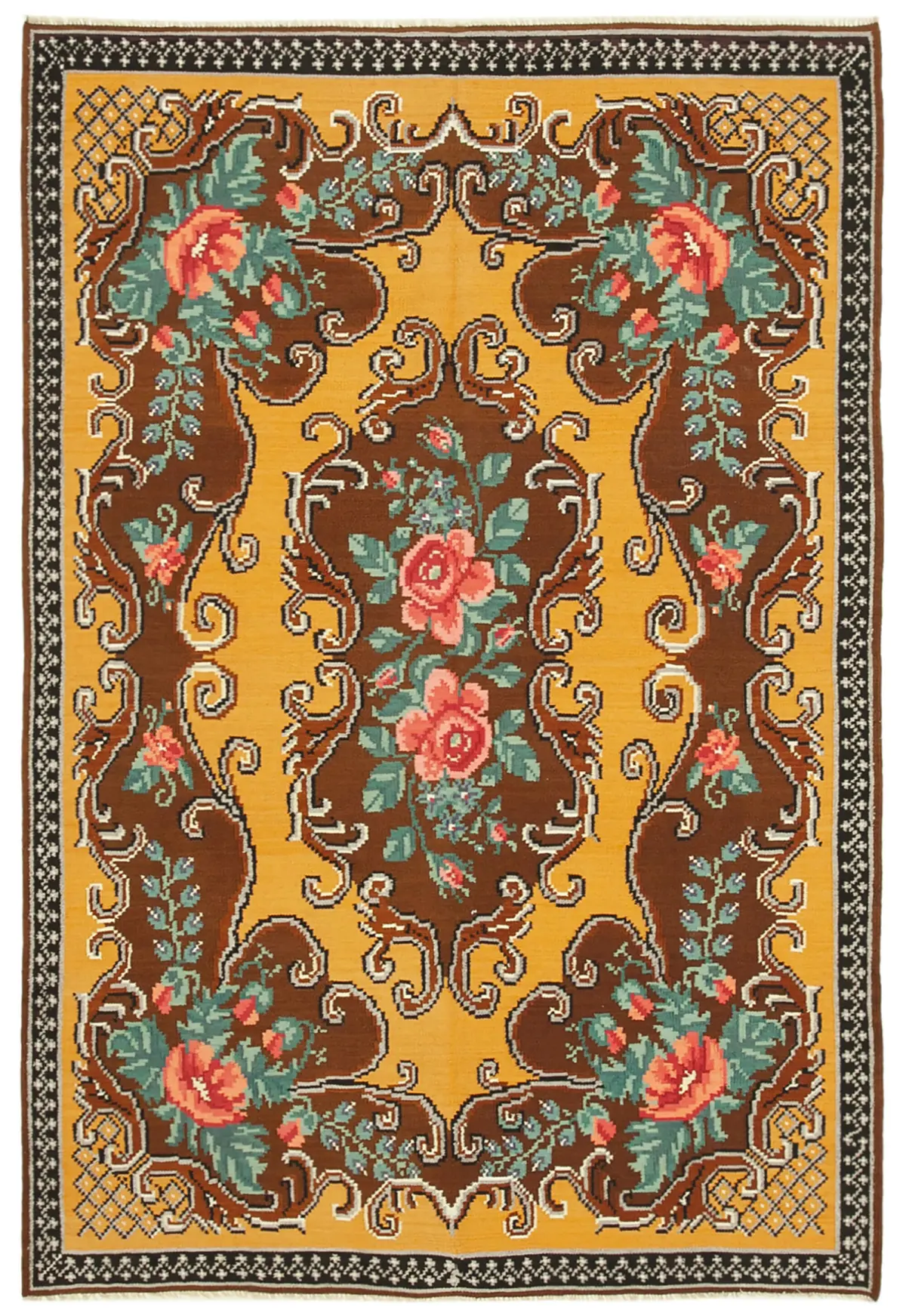 Rc_23401_1_Brown_Rose_Kilim_Rugs