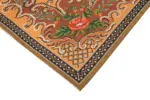 Moldovian Klasik Göbekli Kahverengi Pamuk Üzerine Yün El Dokuma Kilim-175x283 - Görsel 4