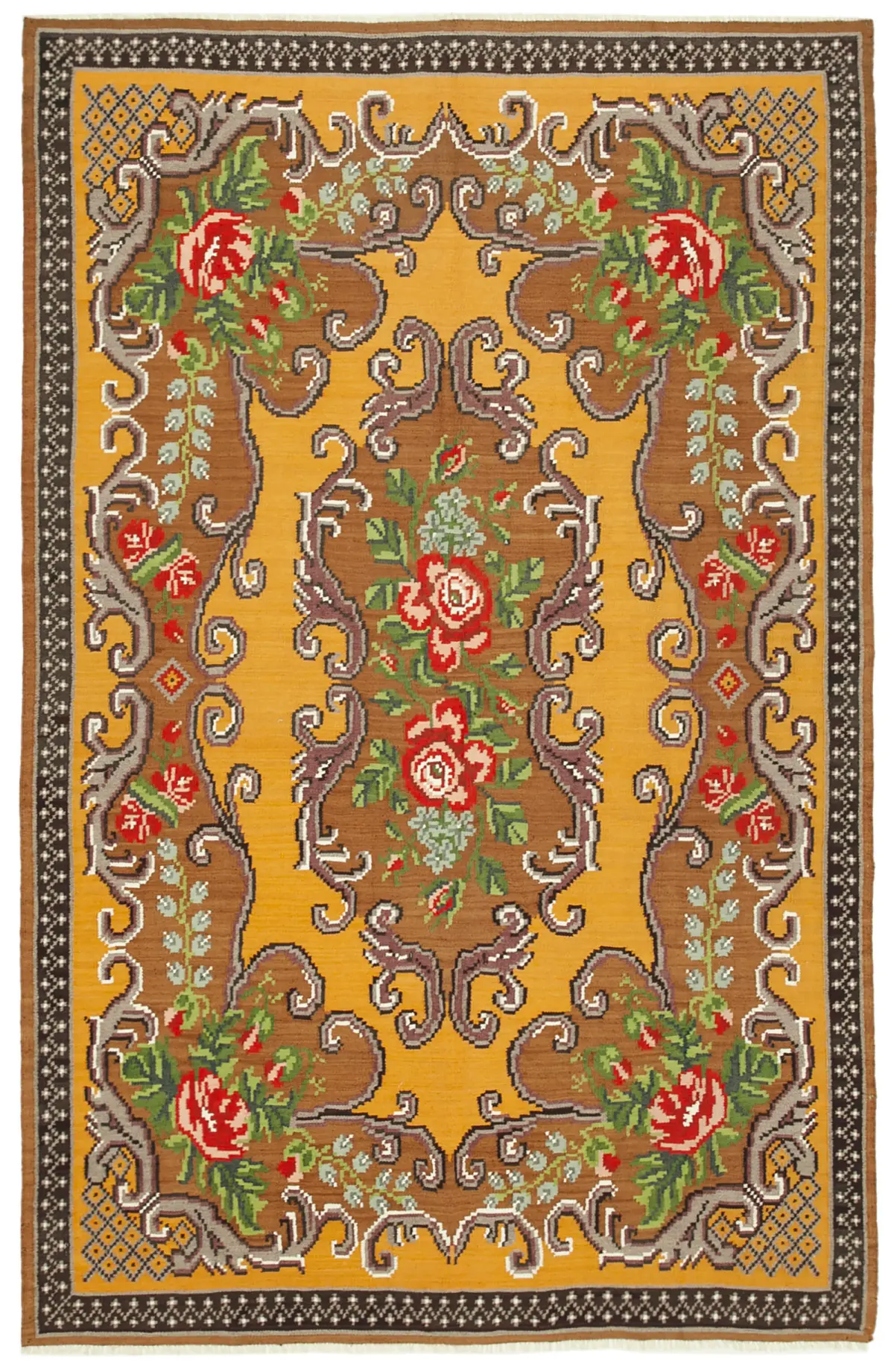 Rc_23422_1_Brown_Rose_Kilim_Rugs