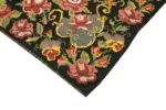 Moldovian Klasik Göbekli Siyah Pamuk Üzerine Yün El Dokuma Kilim-187x289 - Görsel 4