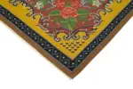 Moldovian Klasik Göbekli Sarı Pamuk Üzerine Yün El Dokuma Kilim-198x295 - Görsel 4