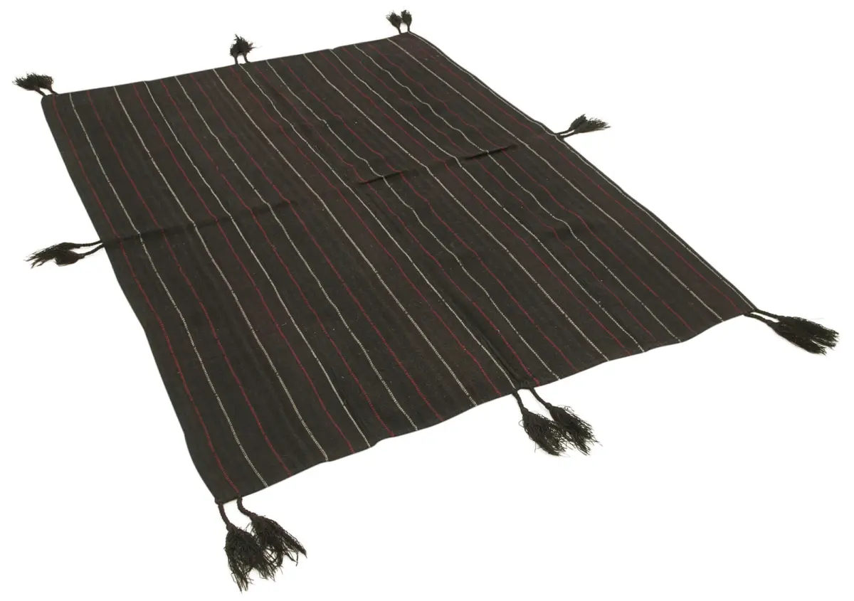 Anadolu Eskitme Mor Pamuk Üzerine Yün El Dokuma Kilim-138x183 - Görsel 2