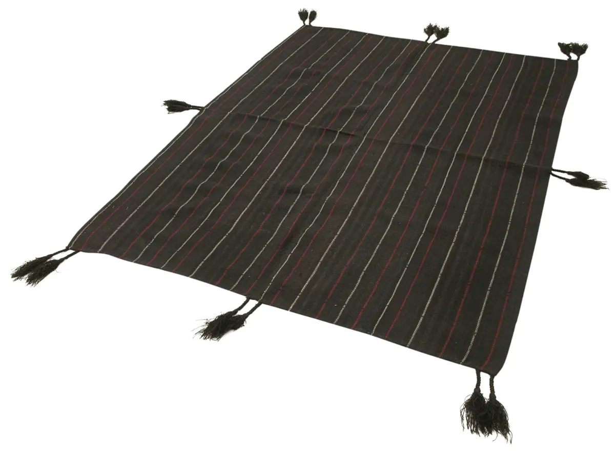 Anadolu Eskitme Mor Pamuk Üzerine Yün El Dokuma Kilim-138x183 - Görsel 3