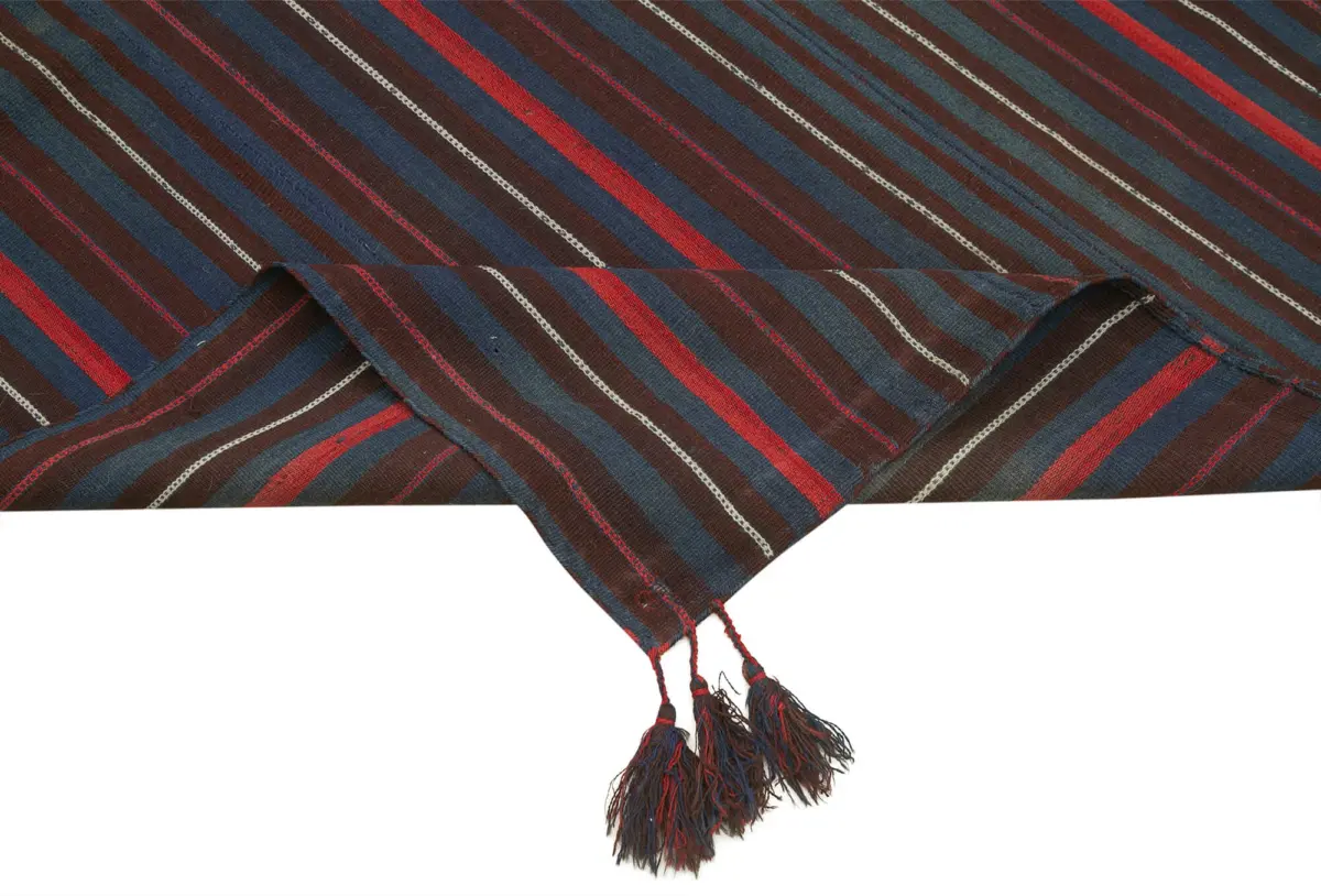 Anadolu Eskitme Mor Pamuk Üzerine Yün El Dokuma Kilim-156x210 - Görsel 6