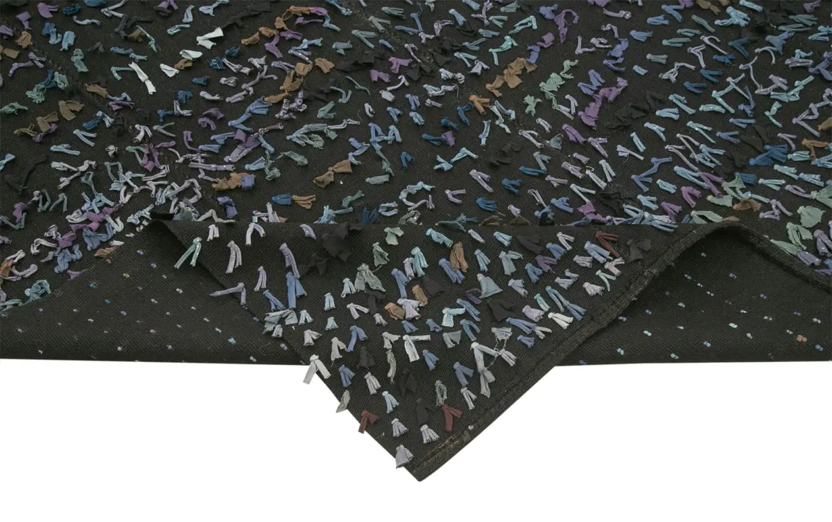 Anadolu Eskitme Mavi Pamuk Üzerine Yün El Dokuma Kilim-158x210 - Görsel 6