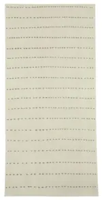 Anadolu Eskitme Beyaz Pamuk Üzerine Yün El Dokuma Kilim-136x300