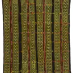 Anadolu Eskitme Yeşil Pamuk Üzerine Yün El Dokuma Kilim-190x220