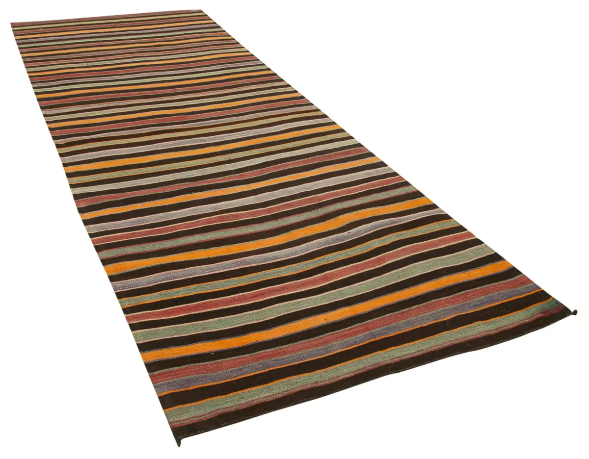Anadolu Eskitme Multi Pamuk Üzerine Yün El Dokuma Kilim-131x345 - Görsel 2