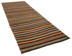 Anadolu Eskitme Multi Pamuk Üzerine Yün El Dokuma Kilim-131x345 - Görsel 2