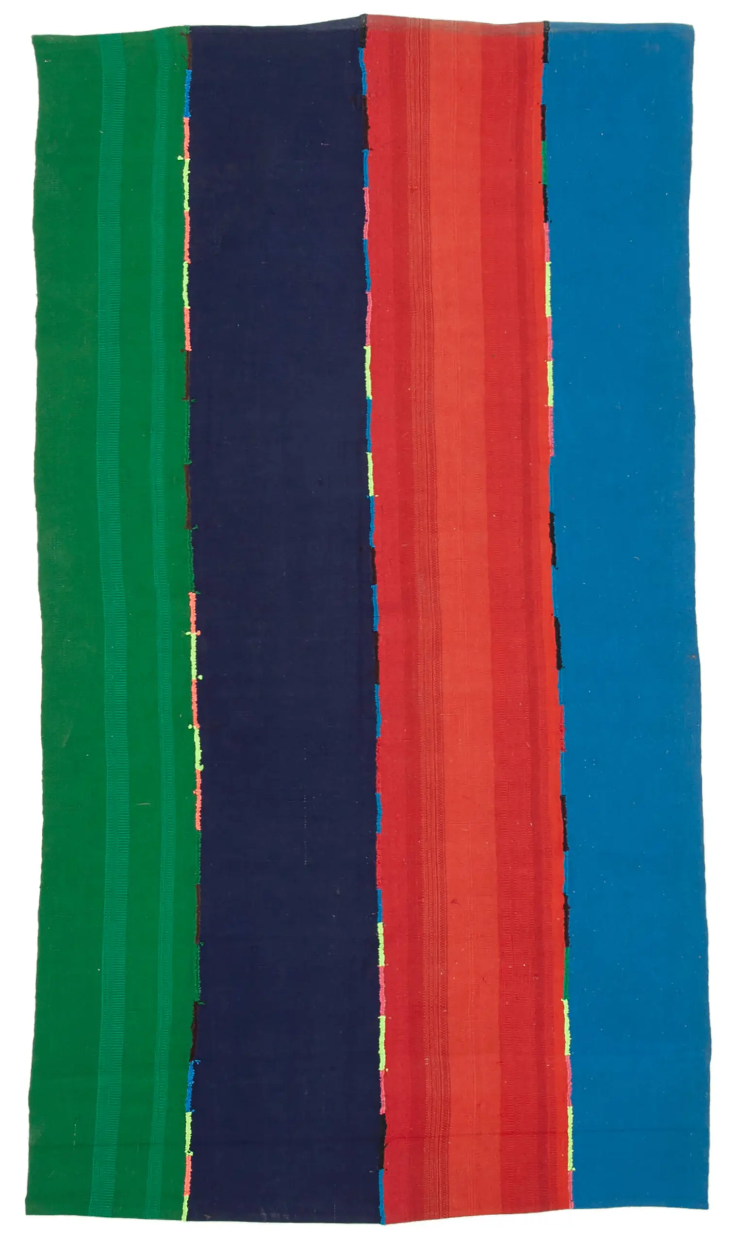 Anadolu Eskitme Multi Pamuk Üzerine Yün El Dokuma Kilim-176x310 - Görsel 1