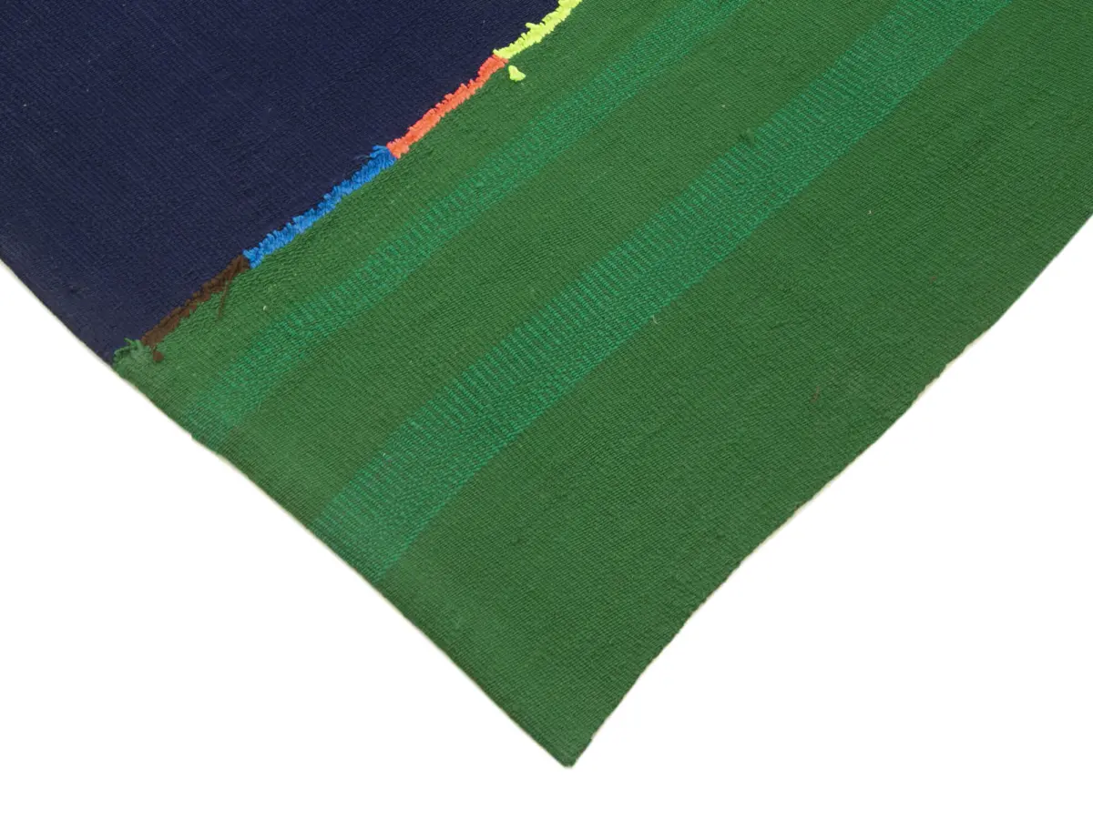 Anadolu Eskitme Multi Pamuk Üzerine Yün El Dokuma Kilim-176x310 - Görsel 4