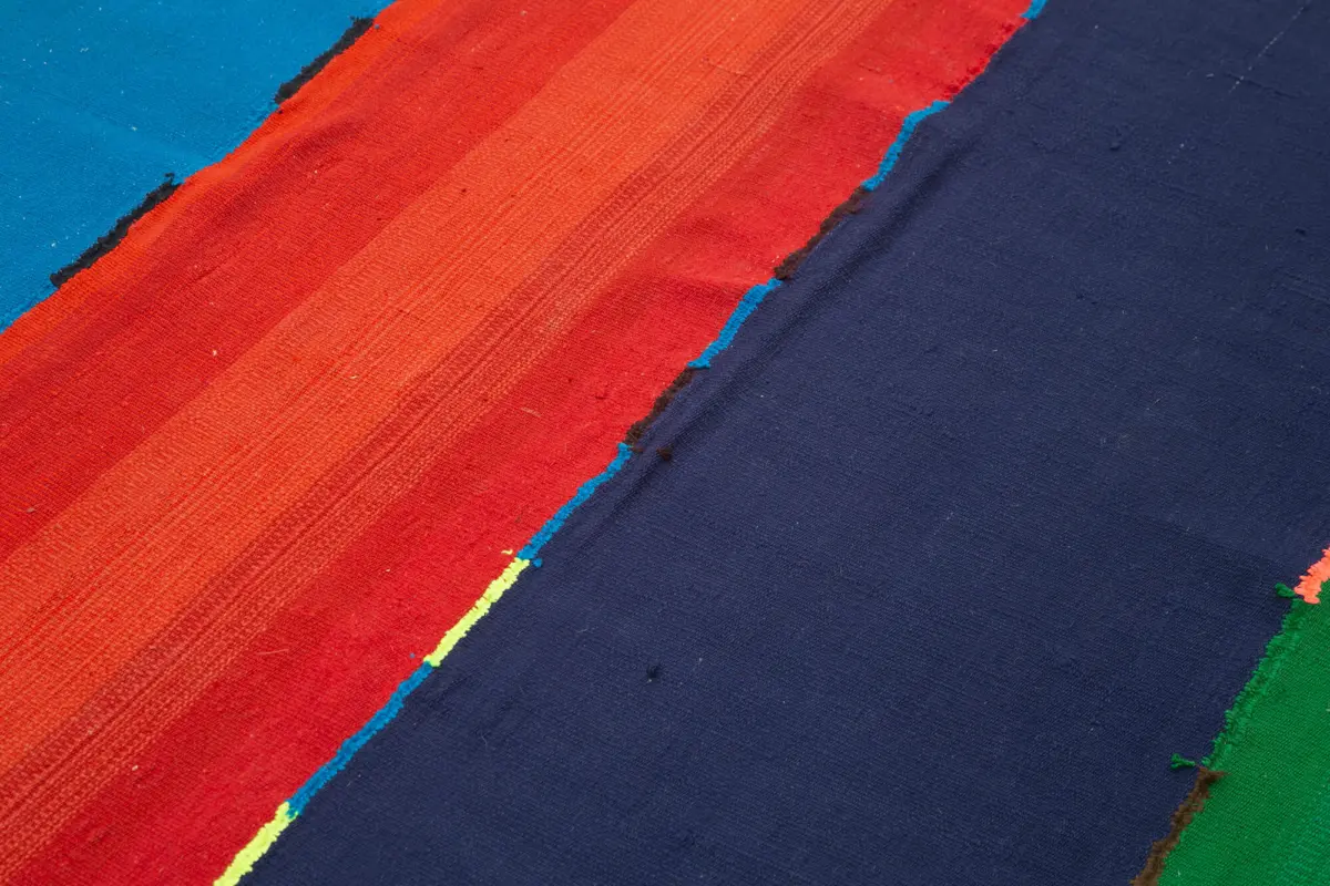 Anadolu Eskitme Multi Pamuk Üzerine Yün El Dokuma Kilim-176x310 - Görsel 5