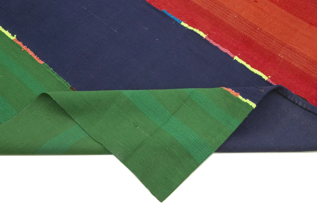 Anadolu Eskitme Multi Pamuk Üzerine Yün El Dokuma Kilim-176x310 - Görsel 6