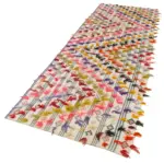 Anadolu Eskitme Bej Pamuk Üzerine Yün El Dokuma Kilim-101x328 - Görsel 3