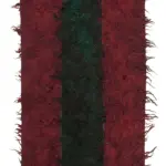 Anadolu Eskitme Kırmızı Pamuk Üzerine Yün El Dokuma Kilim-105x496