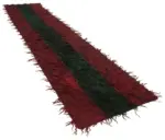 Anadolu Eskitme Kırmızı Pamuk Üzerine Yün El Dokuma Kilim-105x496 - Görsel 2