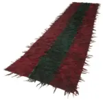 Anadolu Eskitme Kırmızı Pamuk Üzerine Yün El Dokuma Kilim-105x496 - Görsel 3