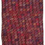 Anadolu Eskitme Mor Pamuk Üzerine Yün El Dokuma Kilim-177x243