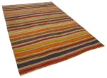 Anadolu Eskitme Multi Pamuk Üzerine Yün El Dokuma Kilim-163x252 - Görsel 2